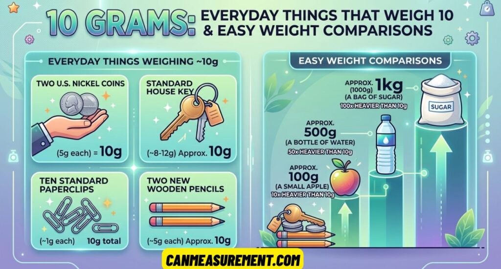 10 Grams: Everyday Things That Weigh 10 Grams and Easy Weight Comparisons