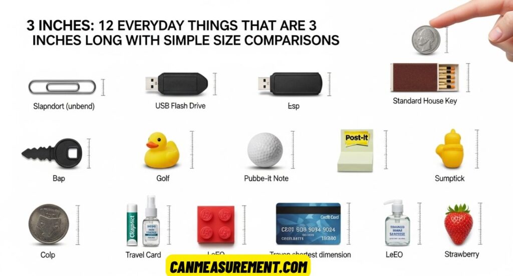 3 Inches: 12 Everyday Things That Are 3 Inches Long With Simple Size Comparisons