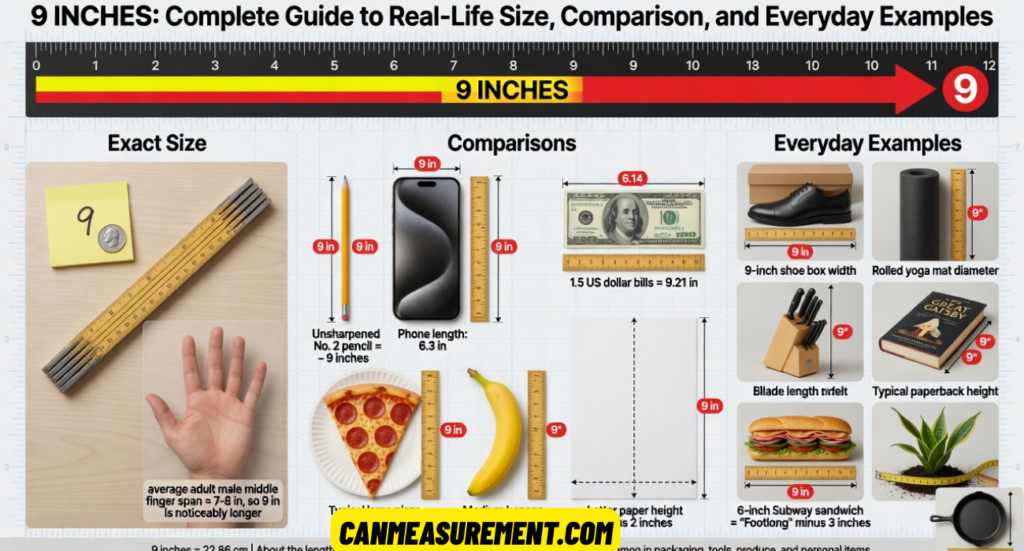 9 Inches: Complete Guide to Real-Life Size, Comparison, and Everyday Examples
