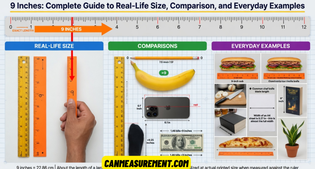 9 Inches: Complete Guide to Real-Life Size, Comparison, and Everyday Examples