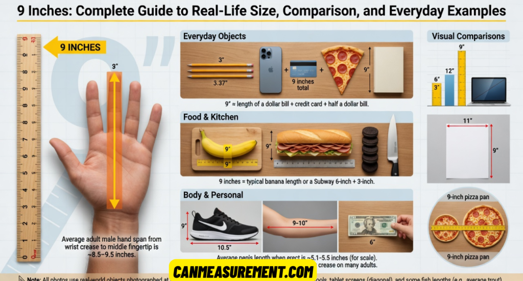 9 Inches: Complete Guide to Real-Life Size, Comparison, and Everyday Examples