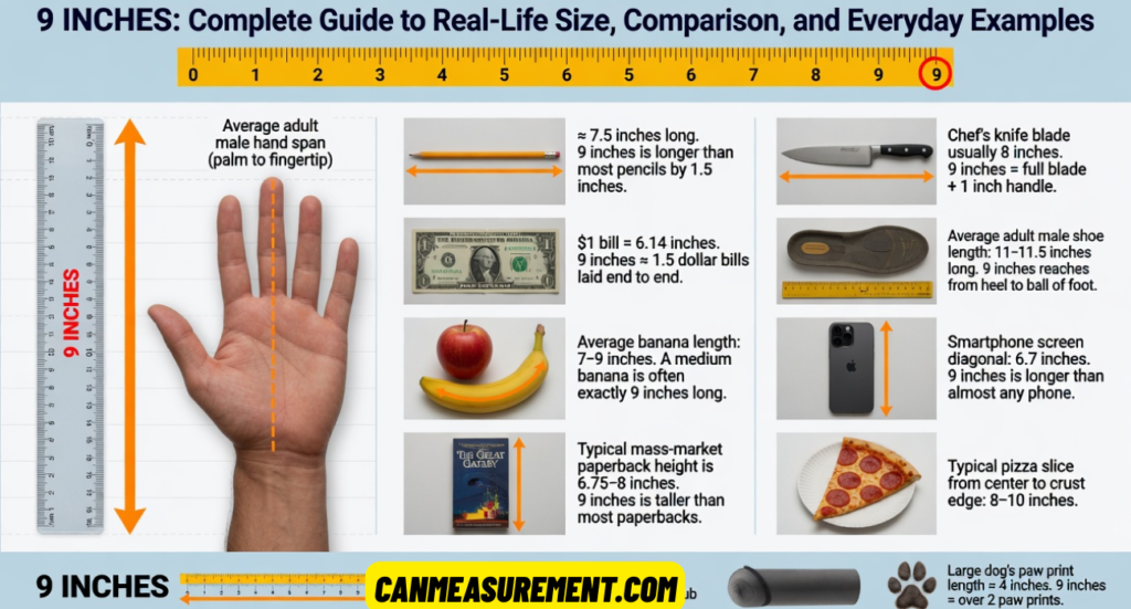 9 Inches: Complete Guide to Real-Life Size, Comparison, and Everyday Examples