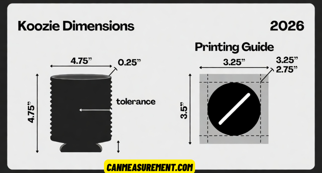 Can Koozie Dimensions: Complete Size, Height, Width & Printing Guide for 2026