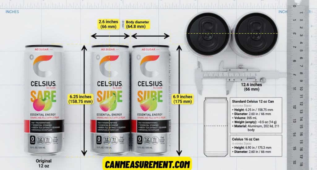 Celsius Can Dimensions: Complete Guide to Size, Height, Diameter, and Measurements