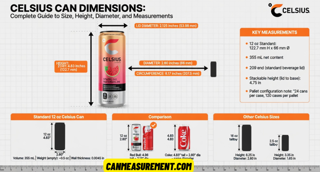 Celsius Can Dimensions: Complete Guide to Size, Height, Diameter, and Measurements