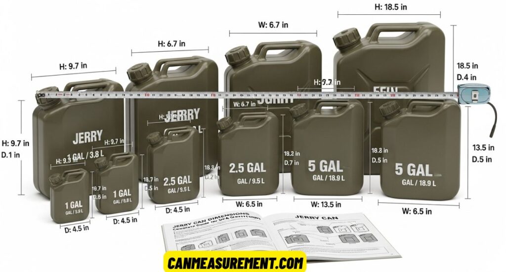 Jerry Can Dimensions: Complete Guide to Sizes, Measurements, and Capacity for USA Users (2026)