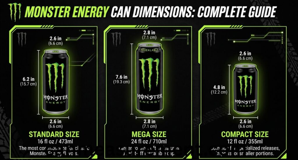 Monster Can Dimensions: Complete Guide to Monster Can Size, Height, Width, and Measurements