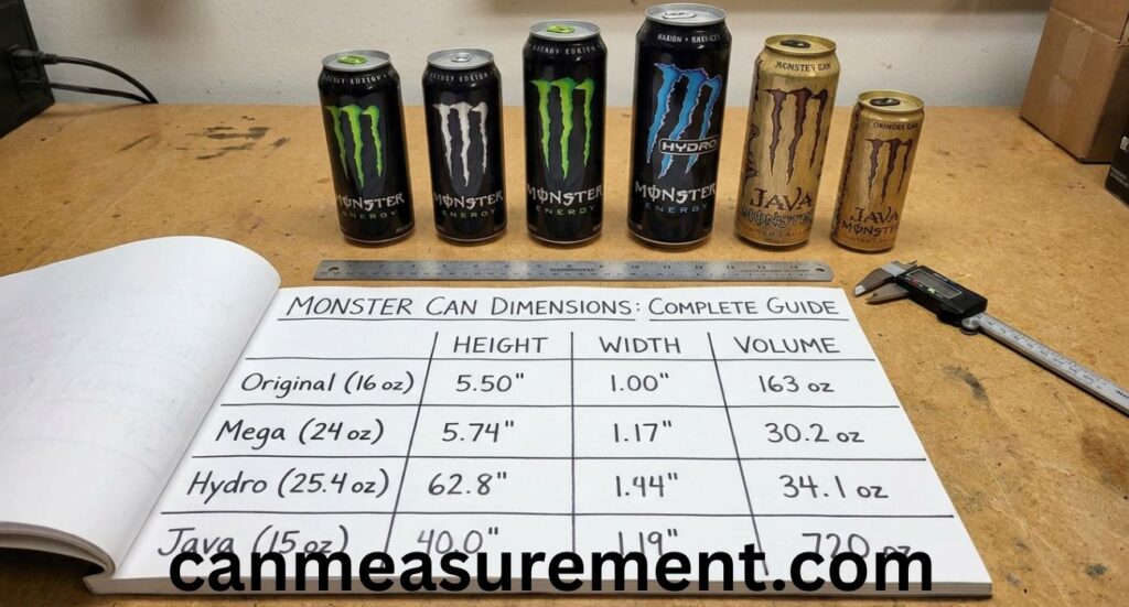 Monster Can Dimensions: Complete Guide to Monster Can Size, Height, Width, and Measurements