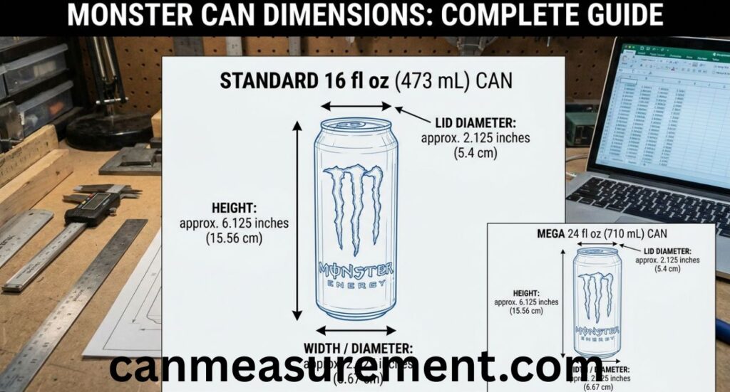 Monster Can Dimensions: Complete Guide to Monster Can Size, Height, Width, and Measurements