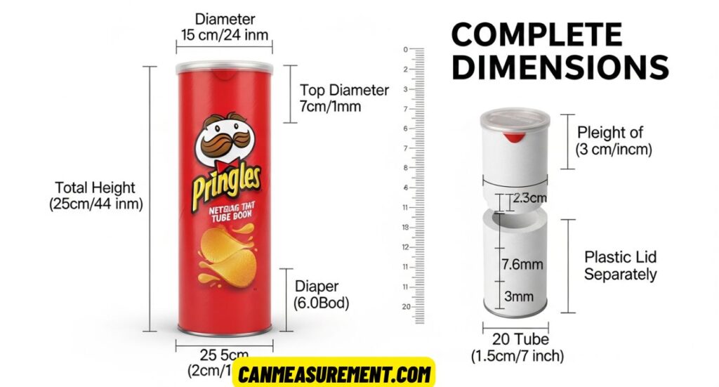 Pringles Can Dimensions: Complete Size, Height, Diameter, and Measurement Guide