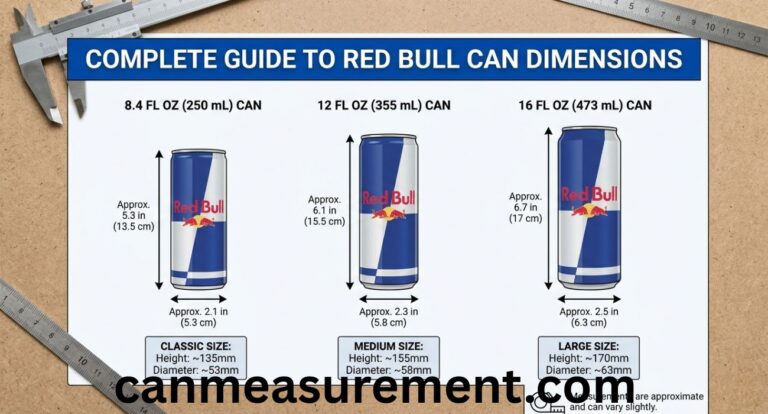 Red Bull Can Dimensions: Complete Guide to Red Bull Can Size, Height, Diameter, and Measurements