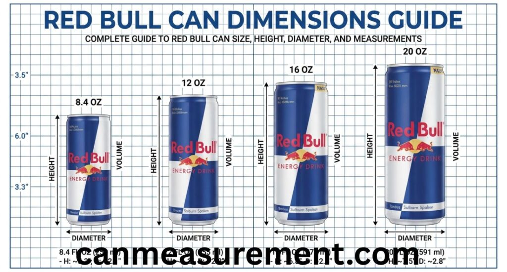 Red Bull Can Dimensions: Complete Guide to Red Bull Can Size, Height, Diameter, and Measurements