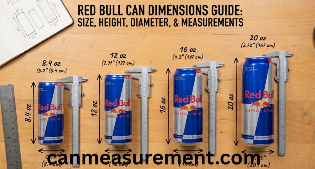 Red Bull Can Dimensions: Complete Guide to Red Bull Can Size, Height, Diameter, and Measurements