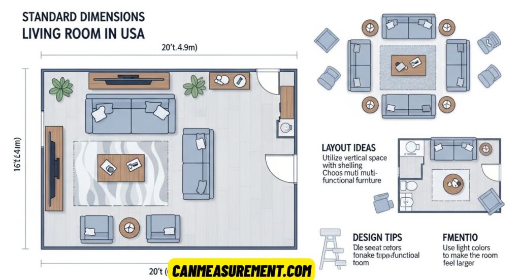 Average Living Room Size (USA Guide): Standard Dimensions, Layout Ideas & Design Tips