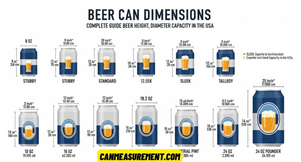 Beer Can Dimensions: Complete Guide to Beer Can Sizes, Height, Diameter, and Capacity in the USA