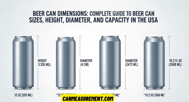 Beer Can Dimensions: Complete Guide to Beer Can Sizes, Height, Diameter, and Capacity in the USA