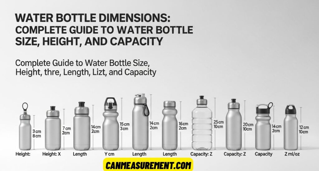 Water Bottle Dimensions: Complete Guide to Water Bottle Size, Height, Length, and Capacity