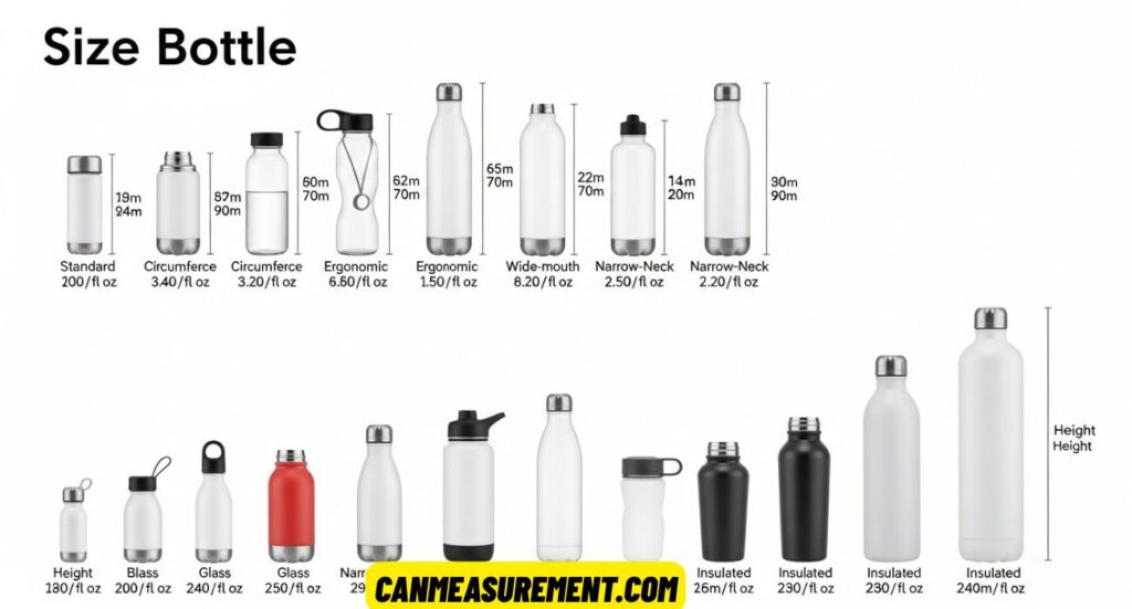 Water Bottle Dimensions: Complete Guide to Water Bottle Size, Height, Length, and Capacity