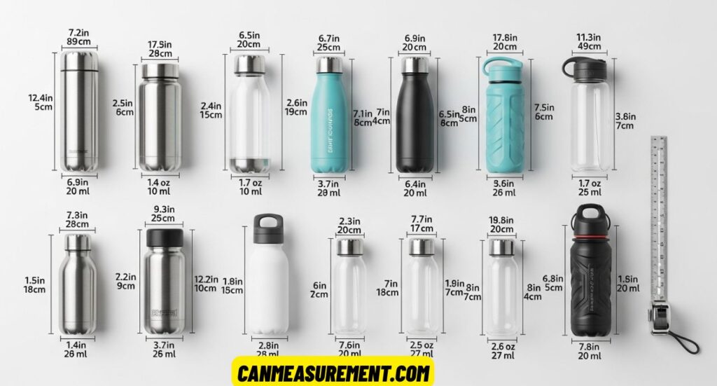 Water Bottle Dimensions: Complete Guide to Water Bottle Size, Height, Length, and Capacity
