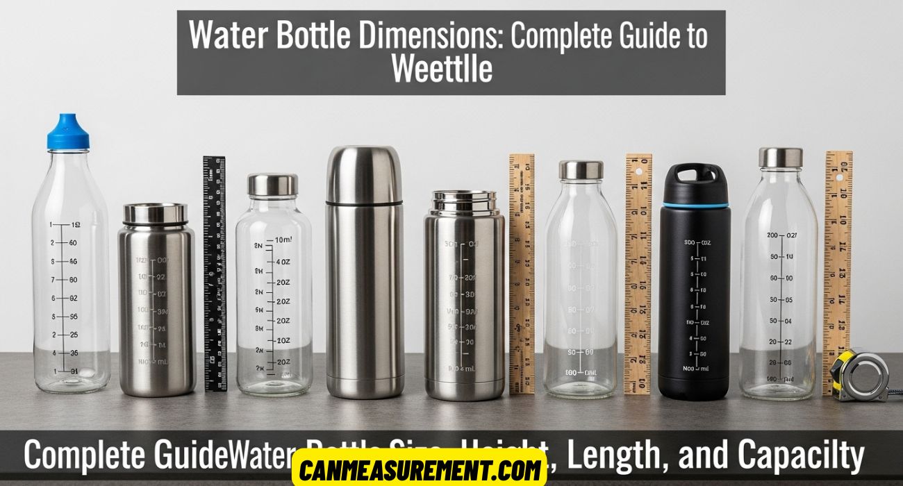 Water Bottle Dimensions: Complete Guide to Water Bottle Size, Height, Length, and Capacity