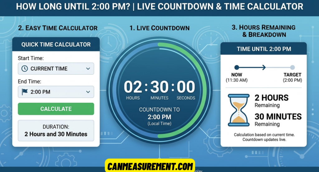 How Long Until 2:00 PM? Live Countdown, Hours Remaining & Easy Time Calculator