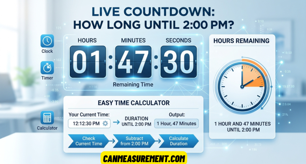 How Long Until 2:00 PM? Live Countdown, Hours Remaining & Easy Time Calculator