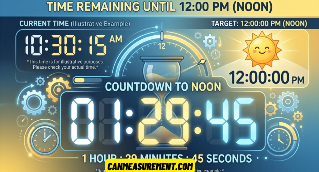 How Long Until 12:00 PM? Find the Exact Time Remaining Until Noon