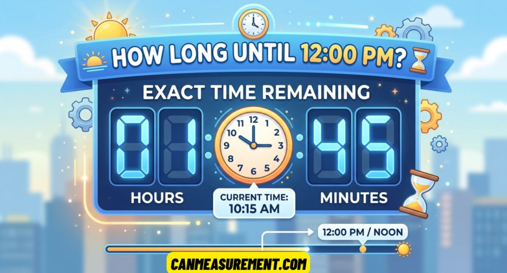 How Long Until 12:00 PM? Find the Exact Time Remaining Until Noon
