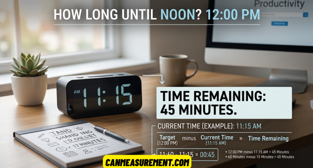 How Long Until 12:00 PM? Find the Exact Time Remaining Until Noon