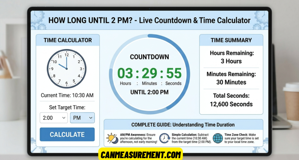 How Long Until 2 PM? Live Countdown, Time Calculator & Complete Guide