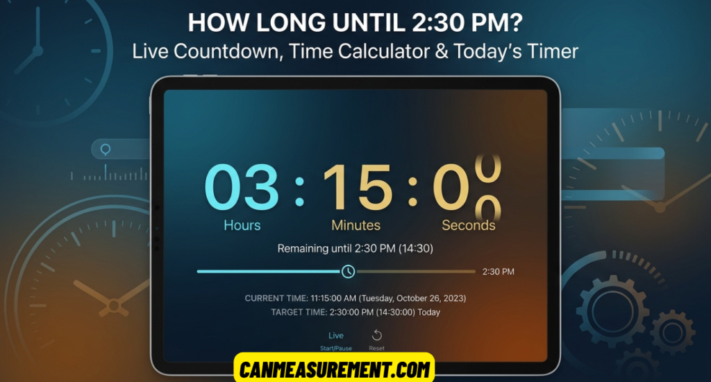 How Long Until 2:30 PM? Live Countdown, Time Calculator & Today's Timer