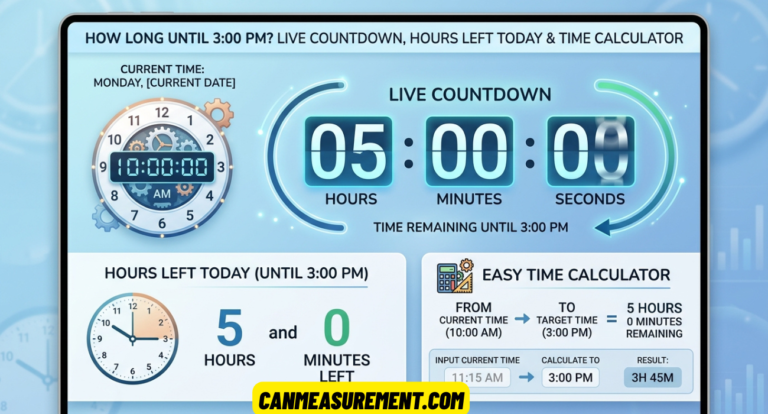 How Long Until 3:00 PM? Live Countdown, Hours Left Today, and Easy Time Calculator