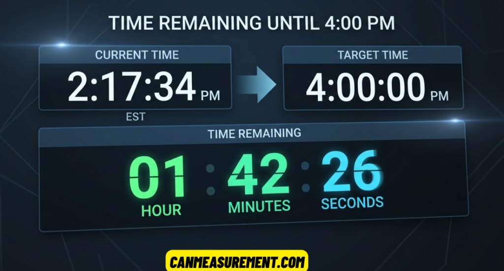 How Long Until 4:00 PM? Calculate the Exact Time Remaining